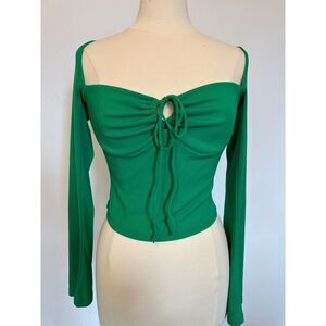 Princess Polly Green Top with Cutout Size 8 Perfect for St Patrick's Day